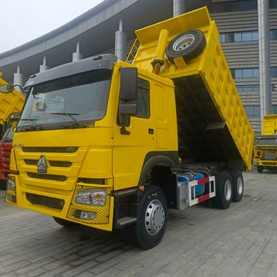 6×4 드라이브 휠 탄소 스틸 화물 상자 타이어 및 시노트럭 차시와 함께 사용 된 덤프 트럭