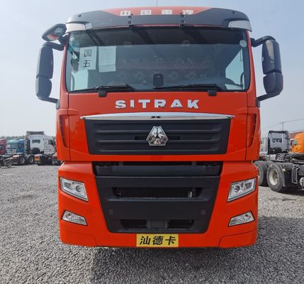 6×4 480HP 트랙터 트럭 썰매용 반 트레일러 공기 서스펜션 좌석 6.5x2.5x4m 크기