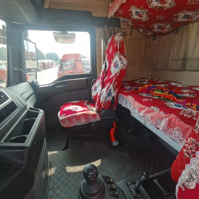 사용 된 480HP ZZ4257N3247E1H 티퍼 트레일러 600L 연료 탱크와 함께 트럭