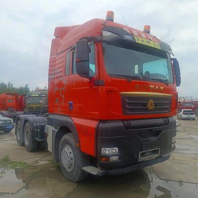 산데카 트레일러 트랙터 중고 6X4 트랙터 앞 트럭 수압 스티어링