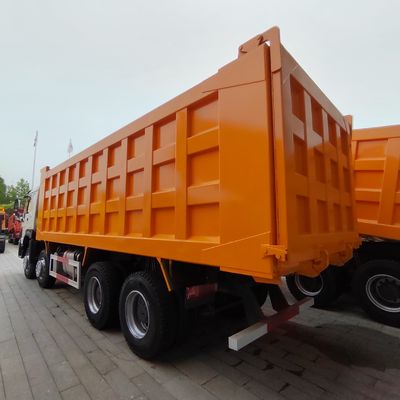 강력한 8x4 덤프 트럭, 수압 스티어링과 371HP-375HP 유로2 디젤 엔진