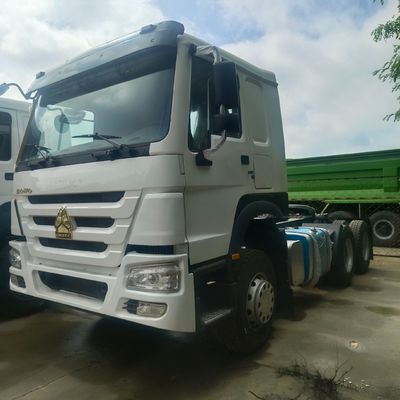 국가 중량 트럭 트랙터 HOWO 6X4 371HP 탄소 강철 화물 상자와 트랙터