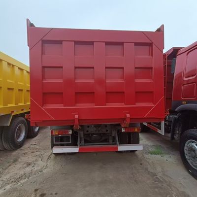 중량 트럭 Sinotruck 탄소 강철 화물 상자와 타이어 차량과 함께 덤프 트럭