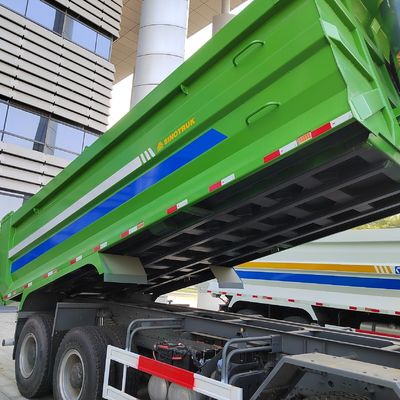 하이바 리프트와 8X4 탄소 스틸 화물 상자와 함께 유로 5 중용 HOWO 광산 덤프 트럭