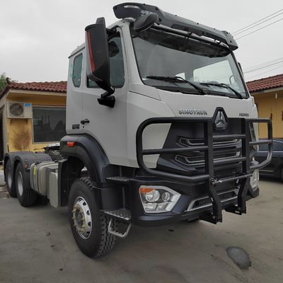 판매 HOWO 371HP 6X4 트랙터 트럭 사용 된 화물 운송 트럭 수동 변속기