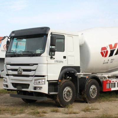 ZZ1257N3647N1 8x4 사용 된 시노트럭 트럭 HOWO 380 HP 높은 내구성을 가진 콘크리트 믹서