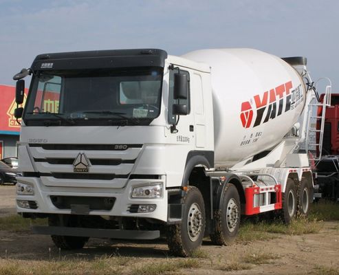 ZZ1257N3647N1 8x4 사용 된 시노트럭 트럭 HOWO 380 HP 높은 내구성을 가진 콘크리트 믹서