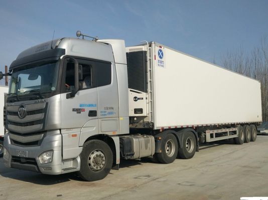 대형 식품 운송 시노트럭 차시 냉동 트레일러 8000kg 총량